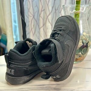 High top Black NIKE toddler shoes, size 9c
